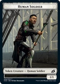 Human Soldier (004) // Zombie Double-sided Token [Commander 2020] | Rook's Games and More