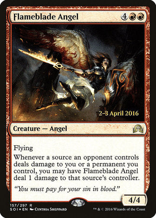 Flameblade Angel [Shadows over Innistrad Promos] | Rook's Games and More