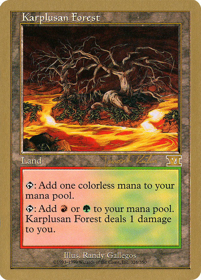 Karplusan Forest (Janosch Kuhn) [World Championship Decks 2000] | Rook's Games and More