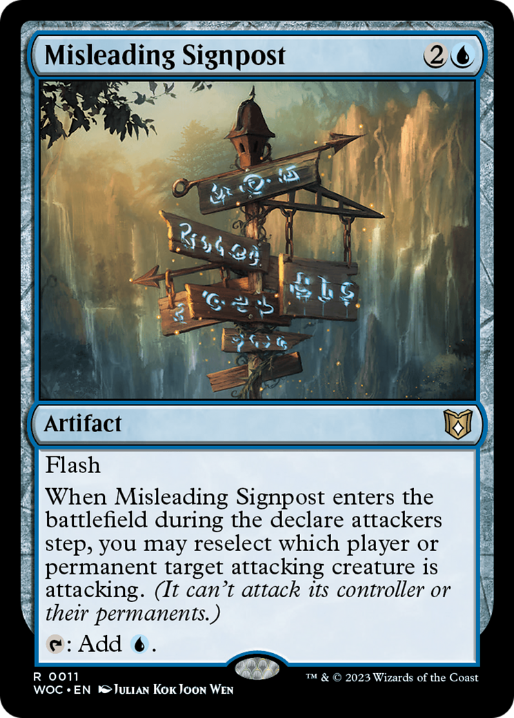 Misleading Signpost [Wilds of Eldraine Commander] | Rook's Games and More