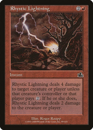 Rhystic Lightning [Prophecy] | Rook's Games and More