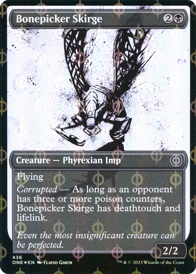 Bonepicker Skirge (Showcase Ichor Step-and-Compleat Foil) [Phyrexia: All Will Be One] | Rook's Games and More