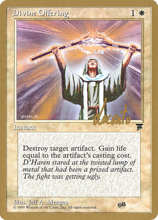 Divine Offering (Michael Loconto) (SB) [Pro Tour Collector Set] | Rook's Games and More