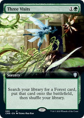 Three Visits (Extended Art) [Commander Legends] | Rook's Games and More