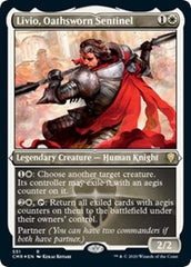 Livio, Oathsworn Sentinel (Foil Etched) [Commander Legends] | Rook's Games and More