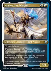 Kangee, Sky Warden (Foil Etched) [Commander Legends] | Rook's Games and More