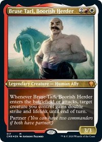 Bruse Tarl, Boorish Herder (Foil Etched) [Commander Legends] | Rook's Games and More