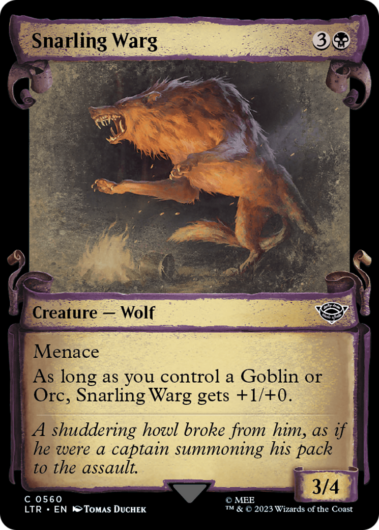 Snarling Warg [The Lord of the Rings: Tales of Middle-Earth Showcase Scrolls] | Rook's Games and More