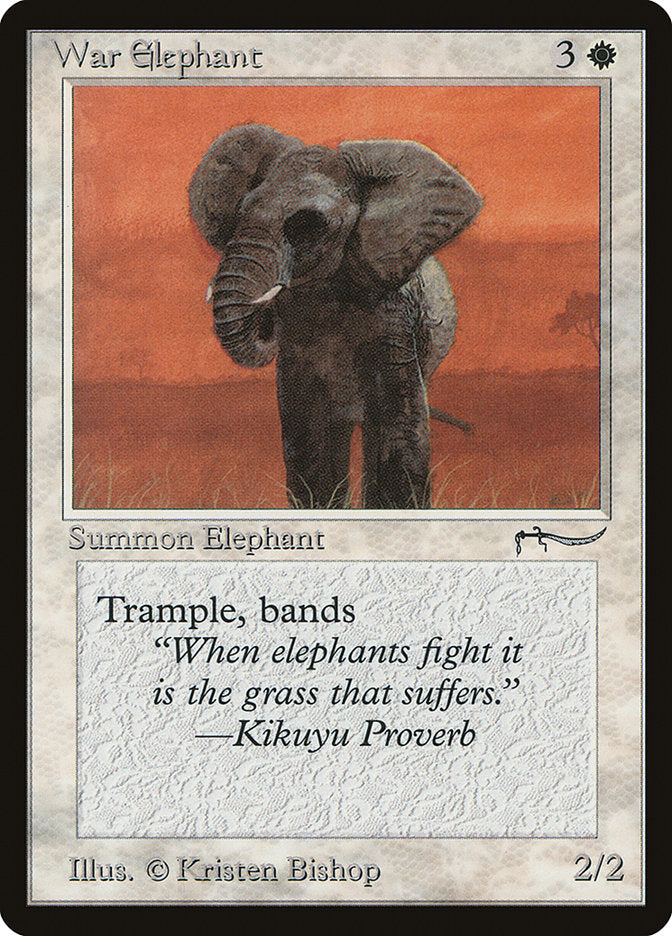 War Elephant (Light Mana Cost) [Arabian Nights] | Rook's Games and More