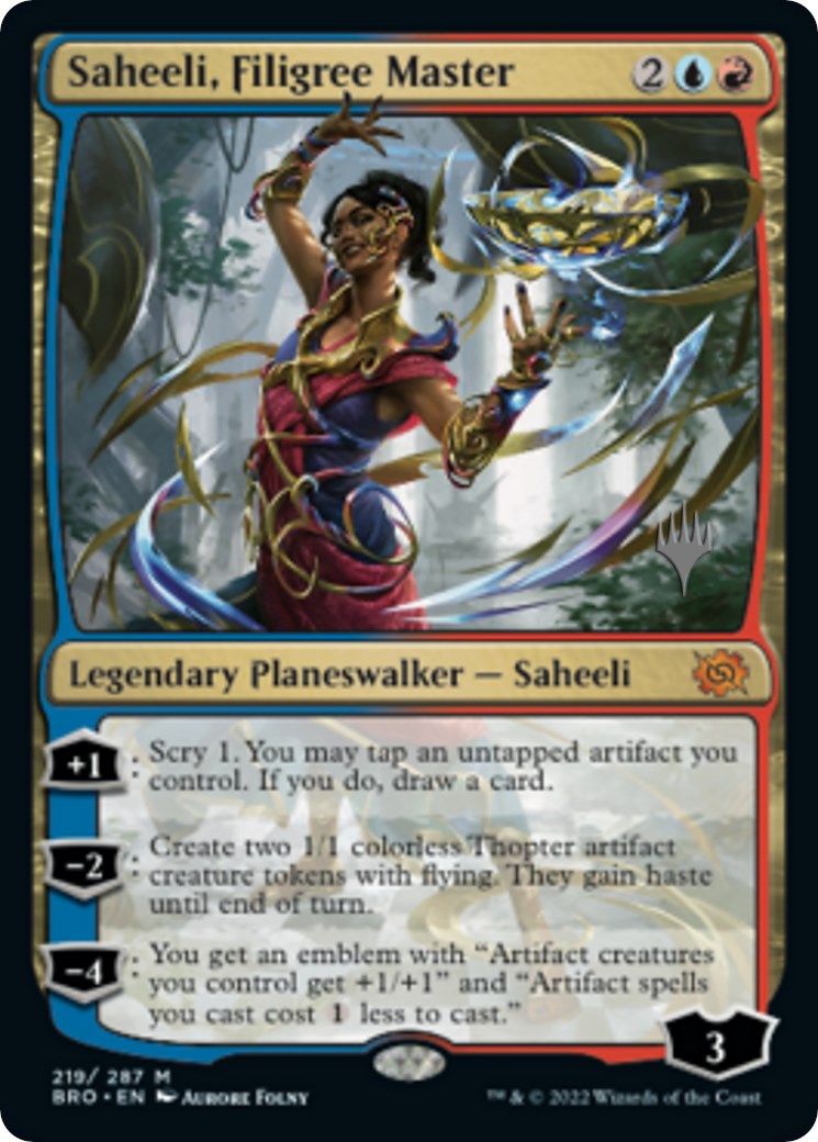 Saheeli, Filigree Master (Promo Pack) [The Brothers' War Promos] | Rook's Games and More