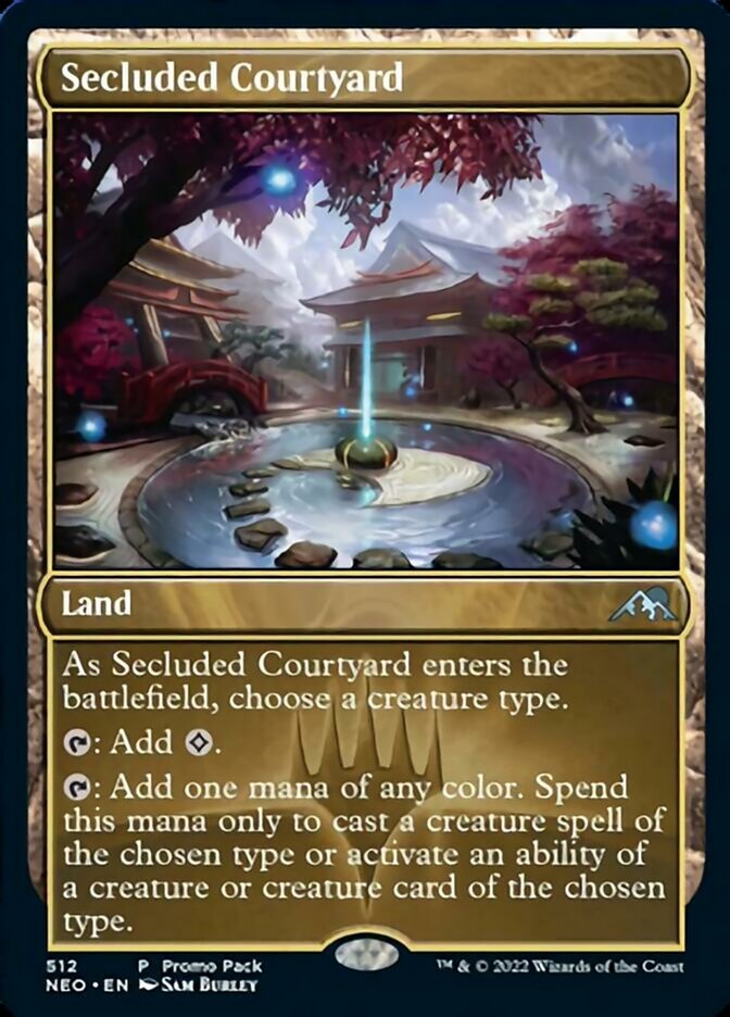 Secluded Courtyard (Promo Pack) [Kamigawa: Neon Dynasty Promos] | Rook's Games and More