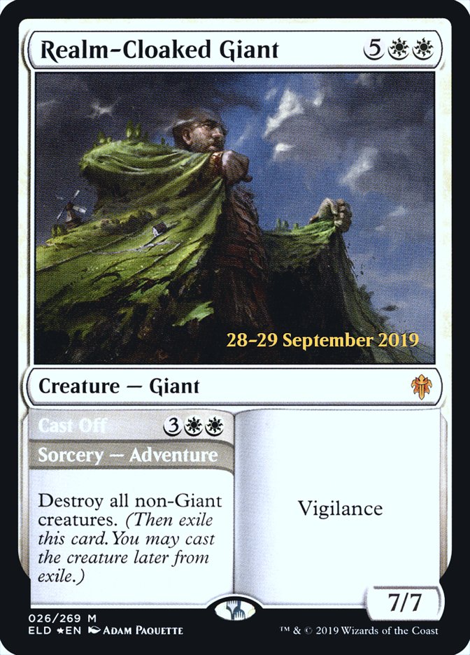 Realm-Cloaked Giant // Cast Off  [Throne of Eldraine Prerelease Promos] | Rook's Games and More