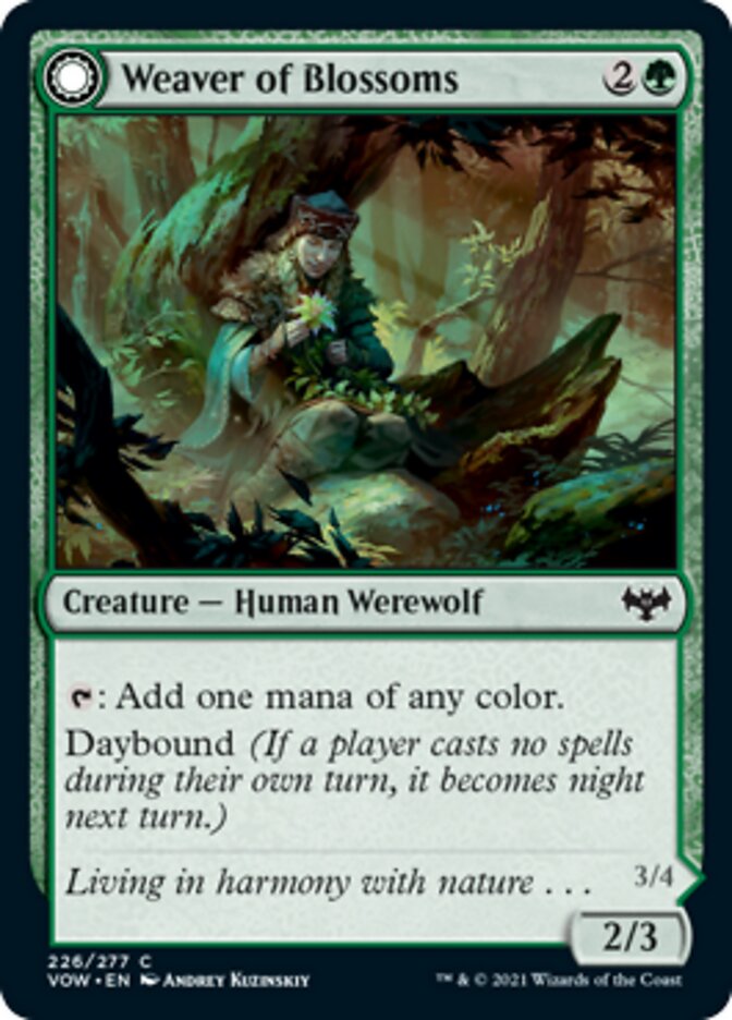 Weaver of Blossoms // Blossom-Clad Werewolf [Innistrad: Crimson Vow] | Rook's Games and More