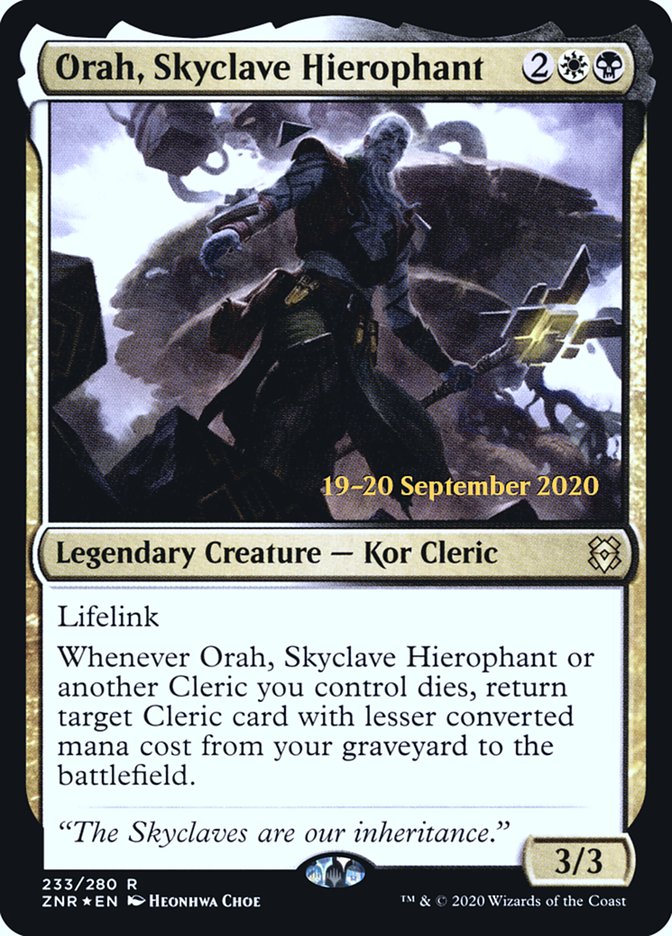 Orah, Skyclave Hierophant  [Zendikar Rising Prerelease Promos] | Rook's Games and More