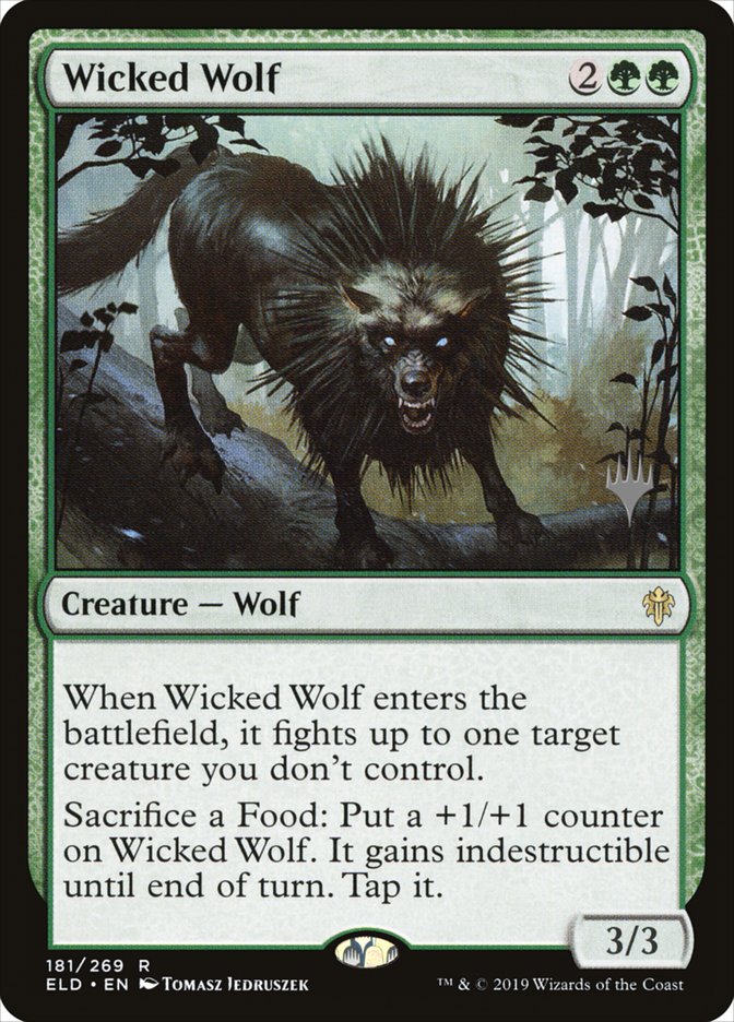 Wicked Wolf (Promo Pack) [Throne of Eldraine Promos] | Rook's Games and More