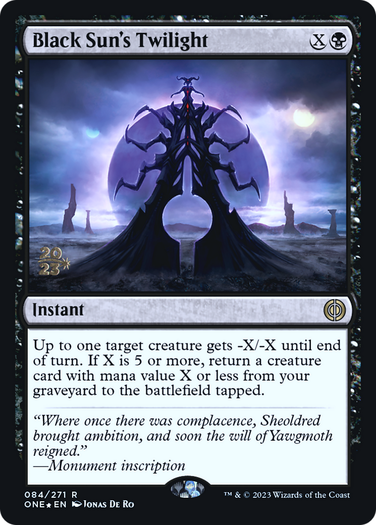 Black Sun's Twilight [Phyrexia: All Will Be One Prerelease Promos] | Rook's Games and More