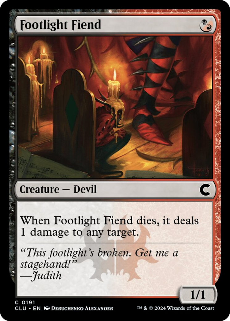 Footlight Fiend [Ravnica: Clue Edition] | Rook's Games and More