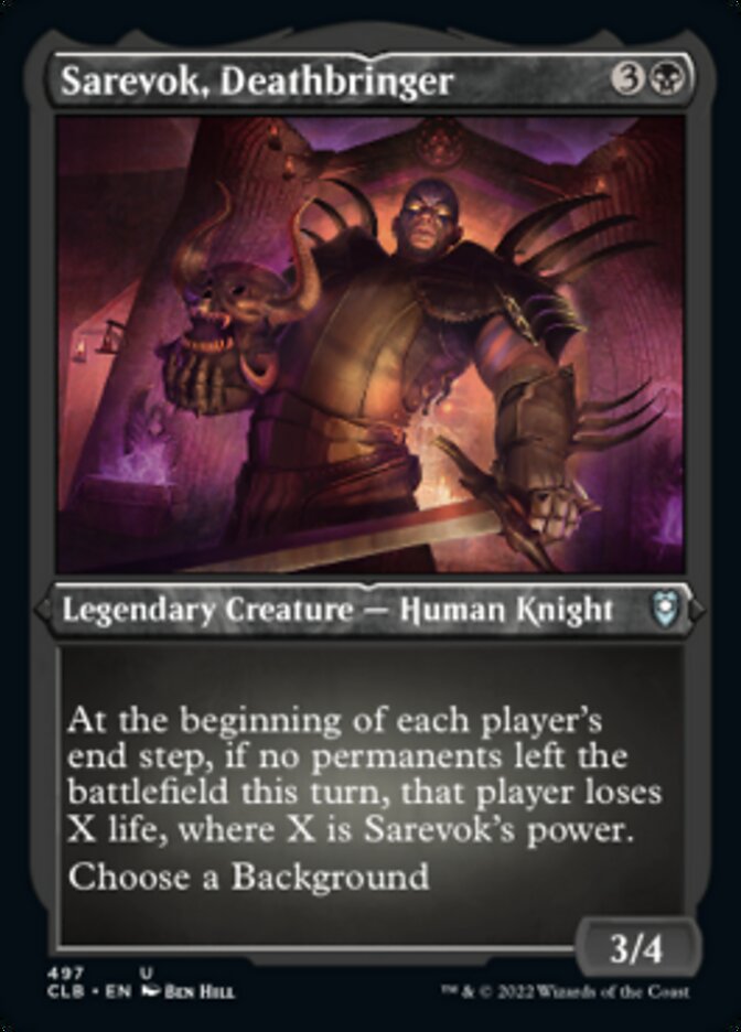 Sarevok, Deathbringer (Foil Etched) [Commander Legends: Battle for Baldur's Gate] | Rook's Games and More