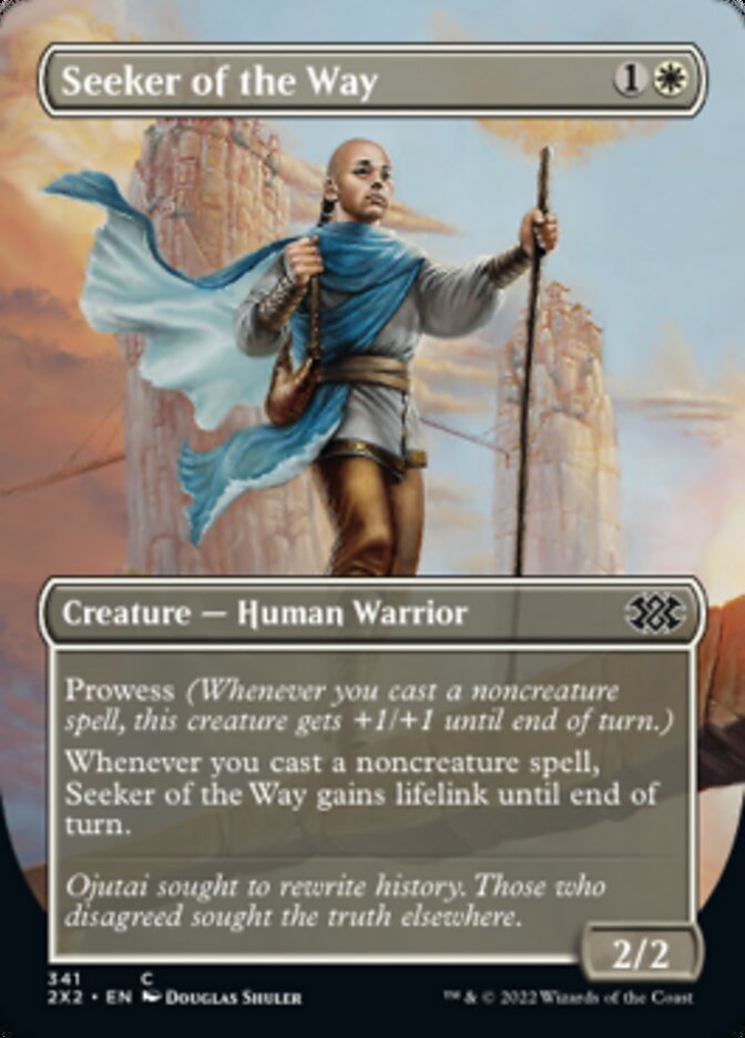 Seeker of the Way (Borderless Alternate Art) [Double Masters 2022] | Rook's Games and More