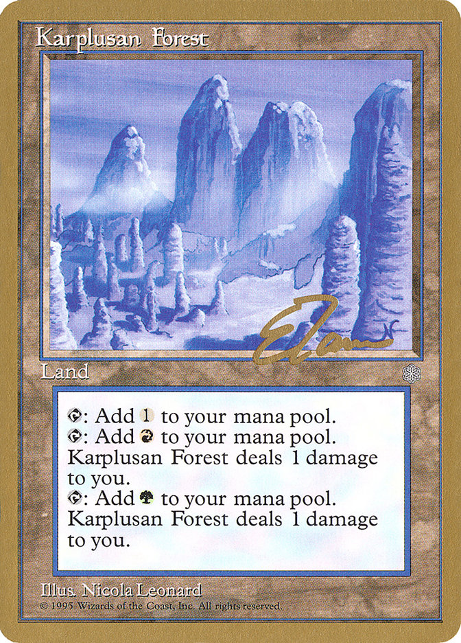 Karplusan Forest (Eric Tam) [Pro Tour Collector Set] | Rook's Games and More