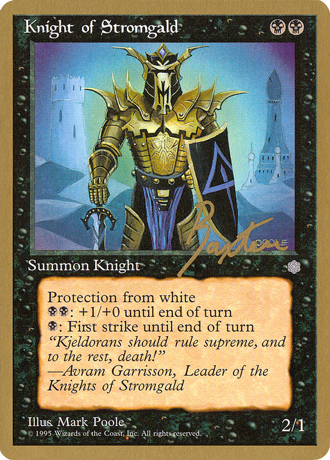 Knight of Stromgald (George Baxter) [Pro Tour Collector Set] | Rook's Games and More