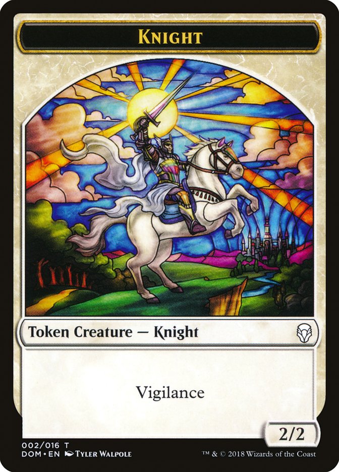 Knight (002/016) [Dominaria Tokens] | Rook's Games and More