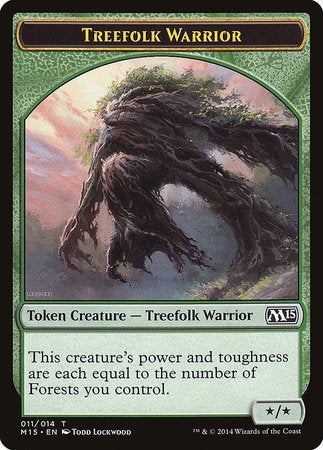 Treefolk Warrior Token [Magic 2015 Tokens] | Rook's Games and More