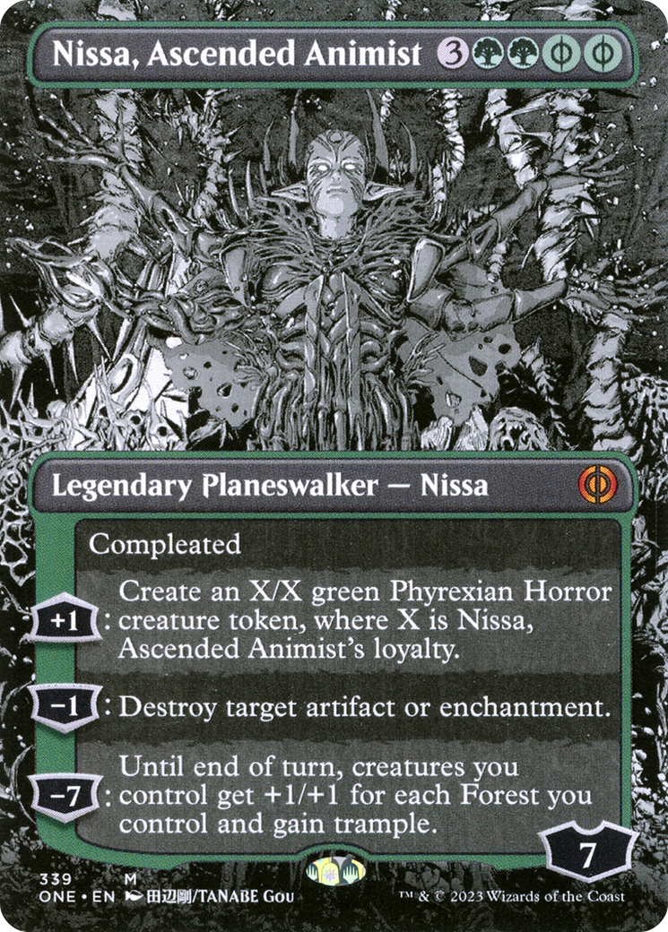 Nissa, Ascended Animist (Borderless Manga) [Phyrexia: All Will Be One] | Rook's Games and More