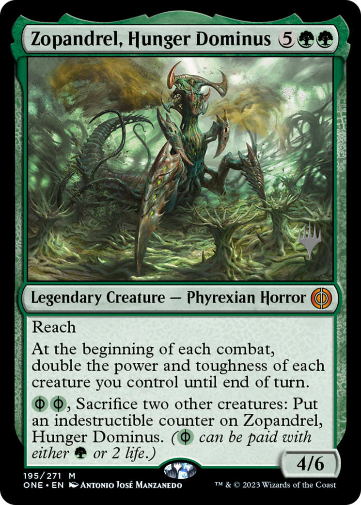 Zopandrel, Hunger Dominus (Promo Pack) [Phyrexia: All Will Be One Promos] | Rook's Games and More