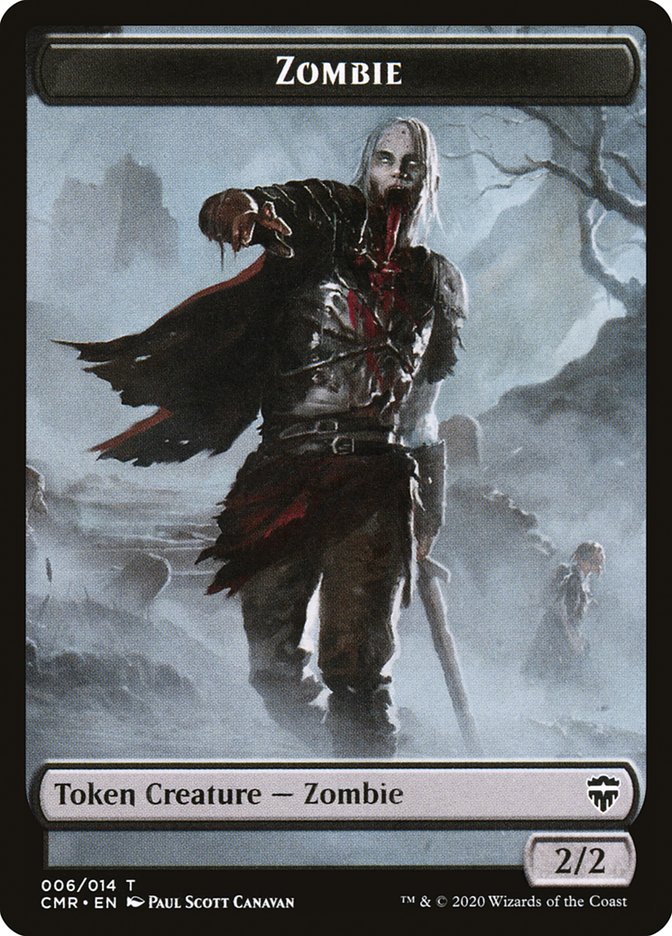 Zombie Token [Commander Legends Tokens] | Rook's Games and More