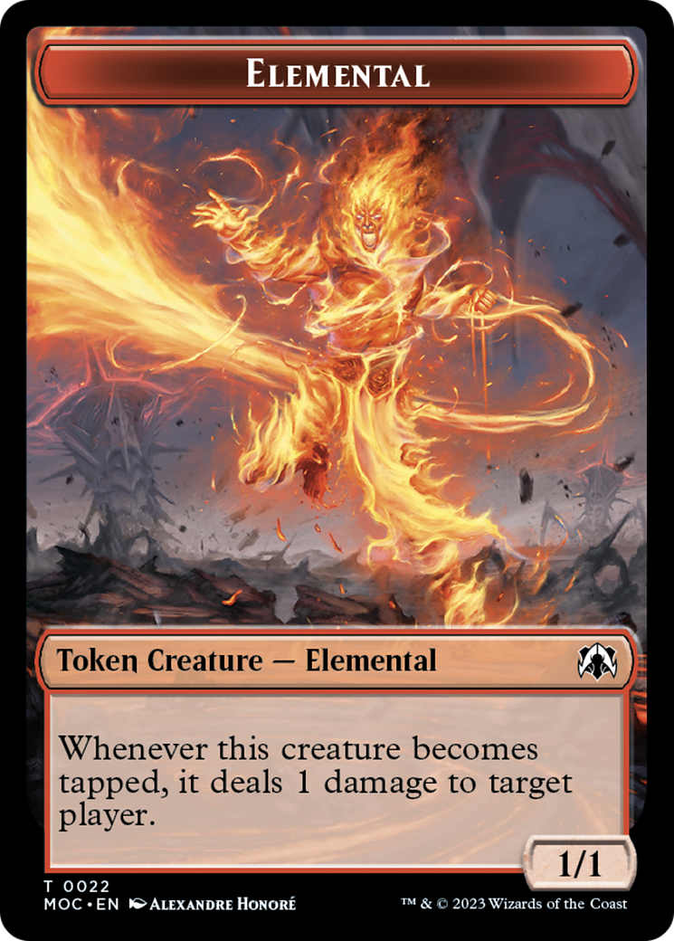 Elemental (22) // Elemental (9) Double-Sided Token [March of the Machine Commander Tokens] | Rook's Games and More