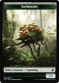 Saproling // Morph Double-sided Token [Commander 2019 Tokens] | Rook's Games and More