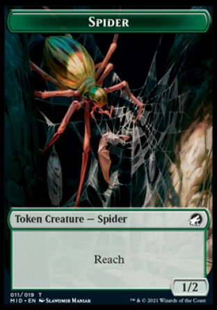 Spider Token [Innistrad: Midnight Hunt Tokens] | Rook's Games and More