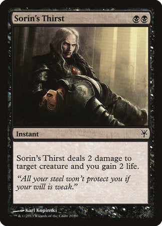 Sorin's Thirst [Duel Decks: Sorin vs. Tibalt] | Rook's Games and More