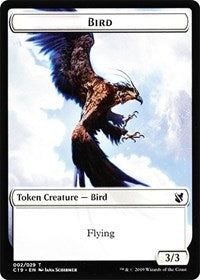 Bird (002) // Sculpture Double-sided Token [Commander 2019 Tokens] | Rook's Games and More