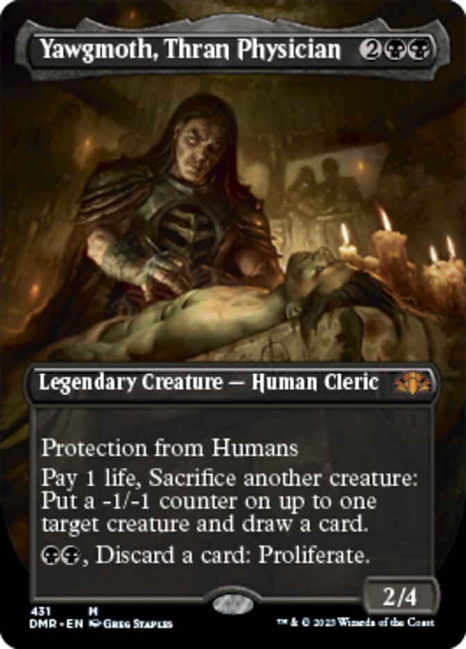 Yawgmoth, Thran Physician (Borderless Alternate Art) [Dominaria Remastered] | Rook's Games and More