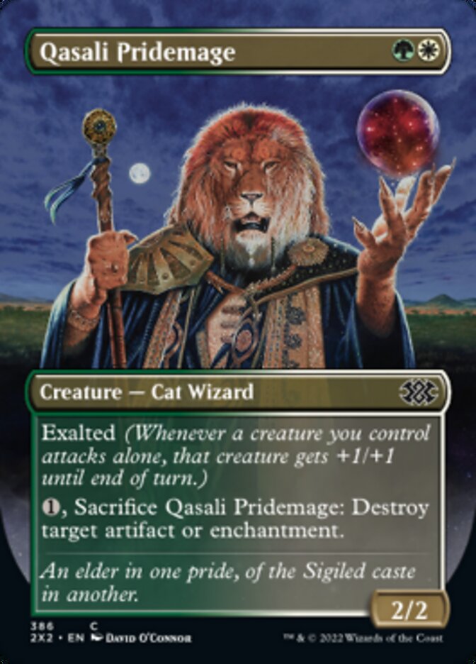 Qasali Pridemage (Borderless Alternate Art) [Double Masters 2022] | Rook's Games and More