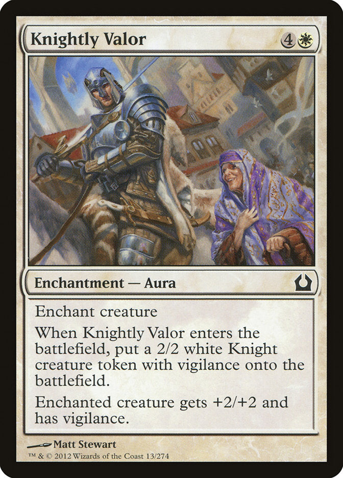 Knightly Valor [Return to Ravnica] | Rook's Games and More