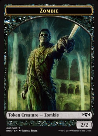 Zombie Token [Ravnica Allegiance Tokens] | Rook's Games and More