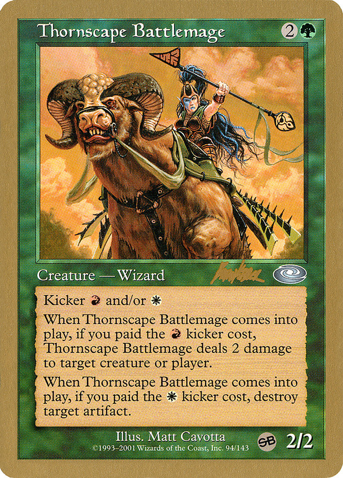 Thornscape Battlemage (Brian Kibler) (SB) [World Championship Decks 2002] | Rook's Games and More