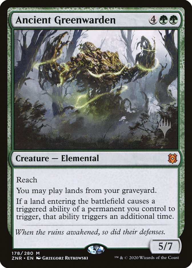 Ancient Greenwarden (Promo Pack) [Zendikar Rising Promos] | Rook's Games and More