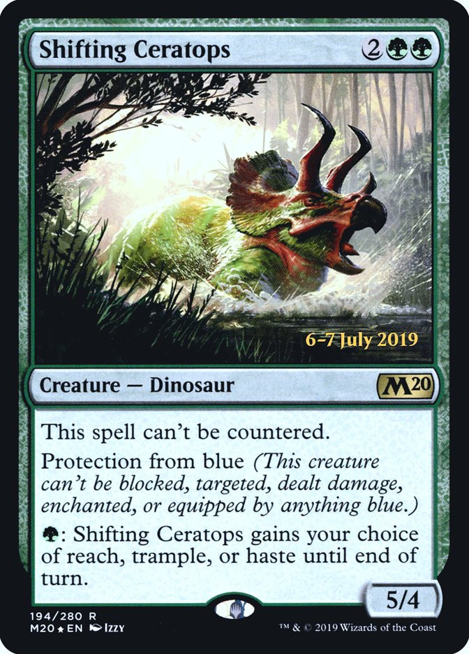 Shifting Ceratops  [Core Set 2020 Prerelease Promos] | Rook's Games and More