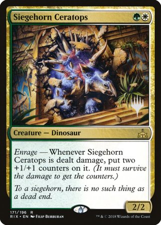 Siegehorn Ceratops [Rivals of Ixalan Promos] | Rook's Games and More