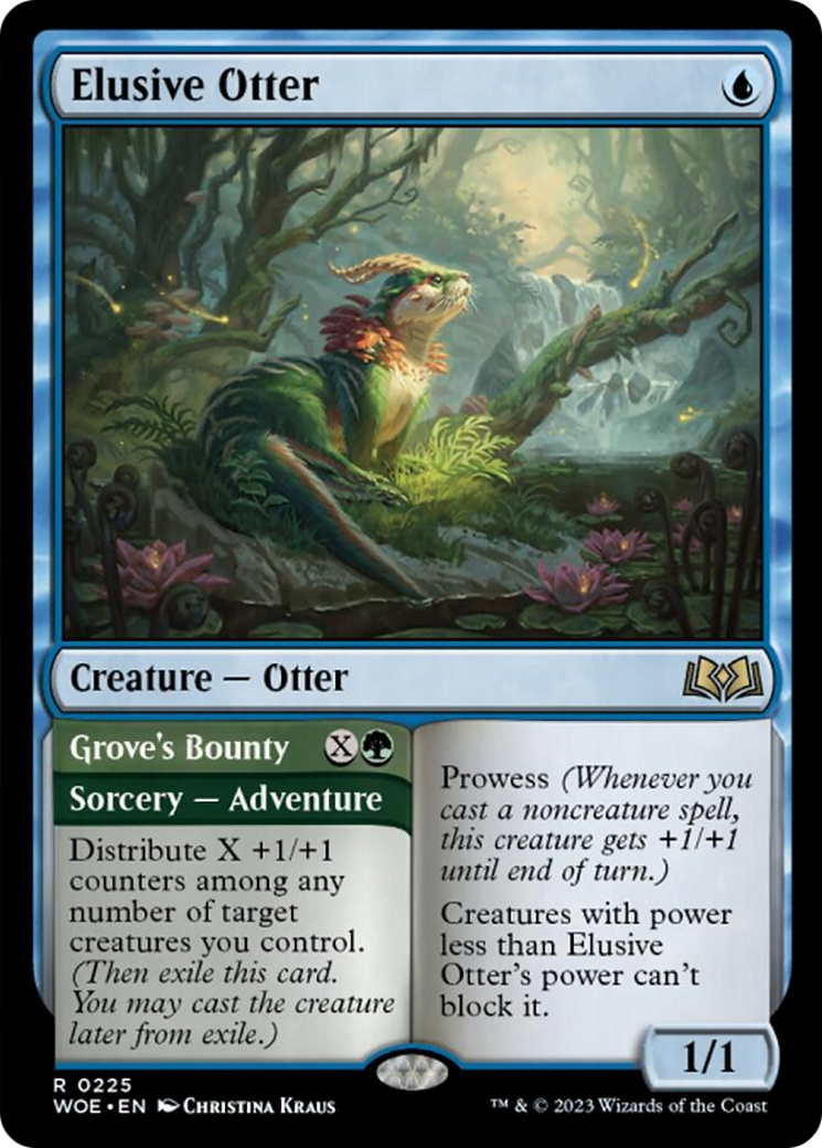 Elusive Otter // Grove's Bounty [Wilds of Eldraine] | Rook's Games and More