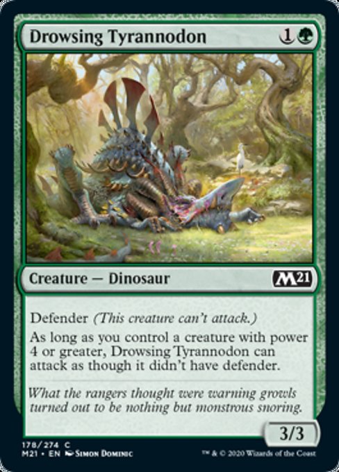 Drowsing Tyrannodon [Core Set 2021] | Rook's Games and More