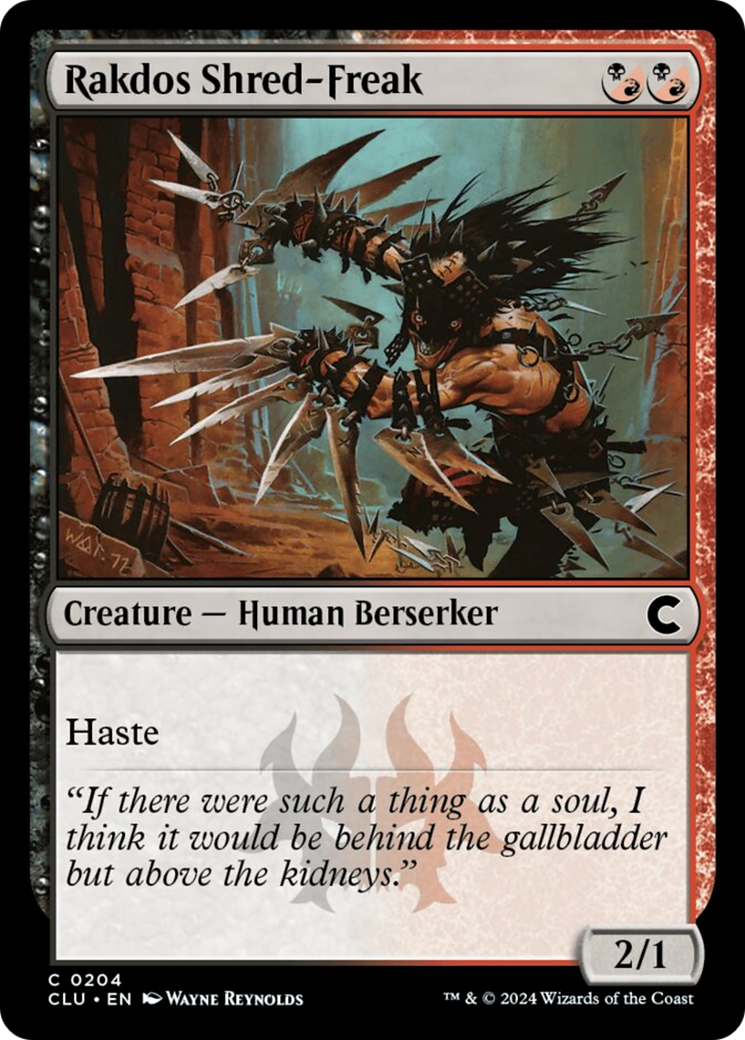 Rakdos Shred-Freak [Ravnica: Clue Edition] | Rook's Games and More