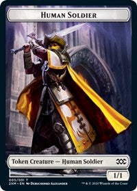 Human Soldier // Tuktuk the Returned Double-sided Token [Double Masters Tokens] | Rook's Games and More