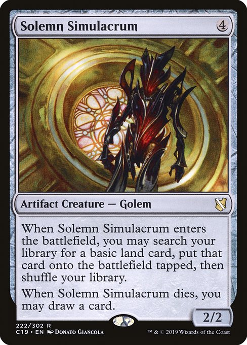 Solemn Simulacrum [Commander 2019] | Rook's Games and More