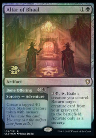 Altar of Bhaal // Bone Offering [Commander Legends: Battle for Baldur's Gate Prerelease Promos] | Rook's Games and More