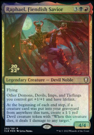 Raphael, Fiendish Savior [Commander Legends: Battle for Baldur's Gate Prerelease Promos] | Rook's Games and More